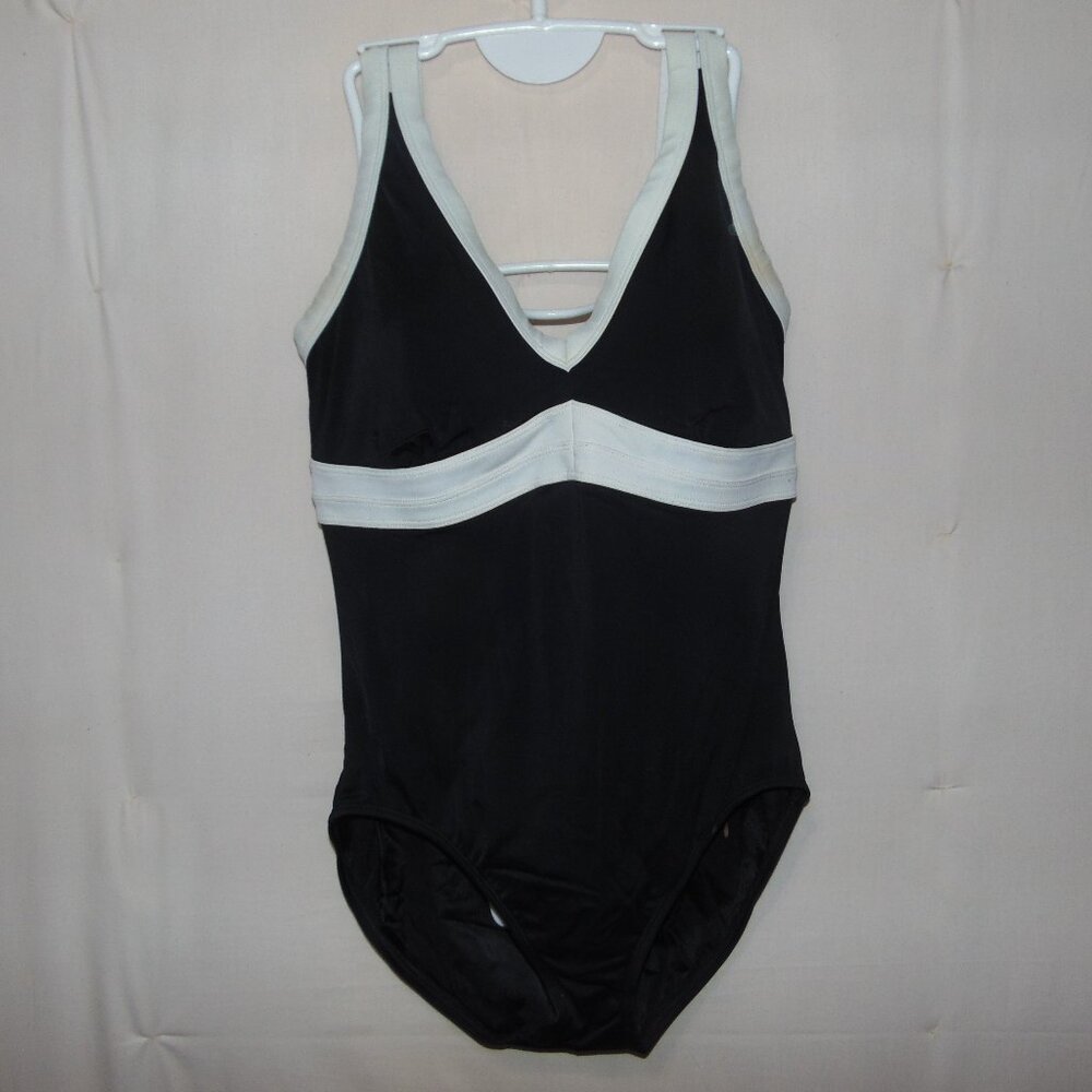 Lands End Black White Swimsuit 12